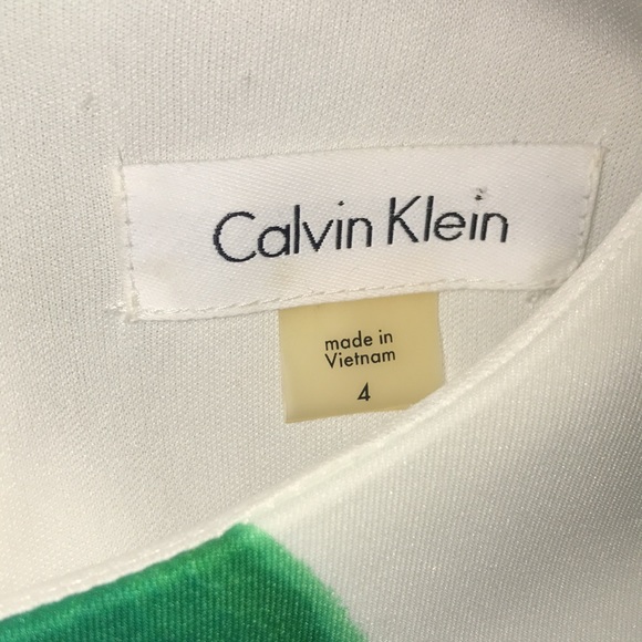 Calvin Klein Green leaves Print dress - Picture 4 of 5